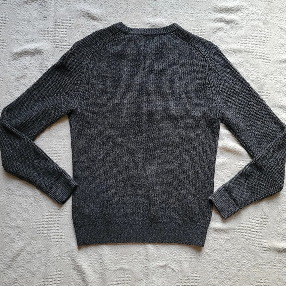 Men's textured cotton crewneck sweater by Black Brown 1826. - Picture 2 of 9